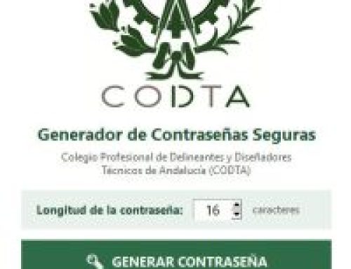 El CODTA pone a disposición de sus colegiados el Generador de Contraseñas CODTA